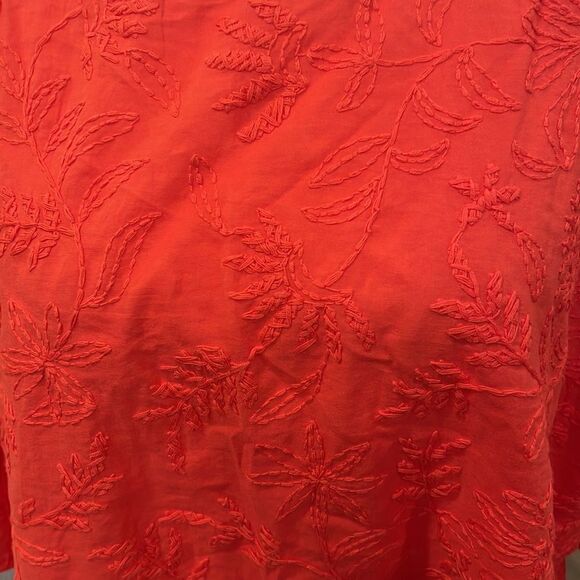 Anthropologie Embroidered Short Flared Sleeve Blouse Size Small - Picture 4 of 6
